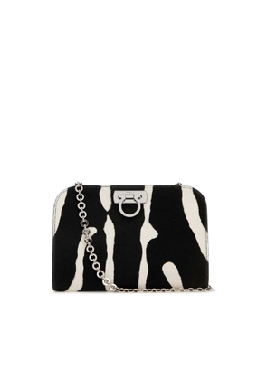 Ferragamo Printed Calf Hair Clutch