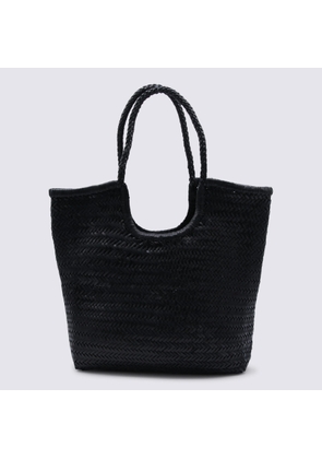 Dragon Diffusion Black Leather Diagonal Totes