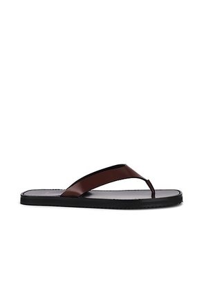 Jude Vermelho Sandal in Brown Brushed Leather - Chocolate. Size 38 (also in 36.5, 38.5, 39).