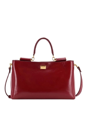 Dolce And Gabbana Red Vittoria Leather Handbag