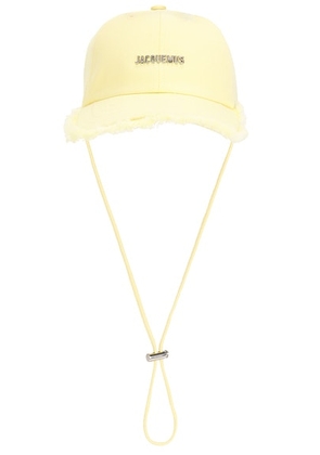 JACQUEMUS La Casquette Artichaut Cap in Pale Yellow - Lemon. Size 60 (also in 58).