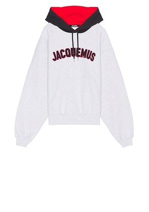 JACQUEMUS Le Hoodie Baseball in Grey - Grey. Size S (also in M).