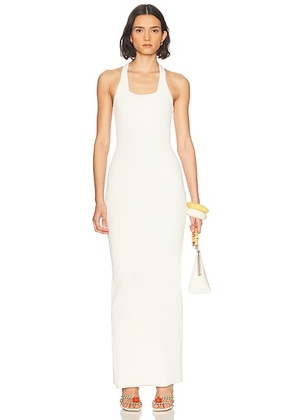 JACQUEMUS La Robe Scala in Off White - White. Size 42 (also in 34).