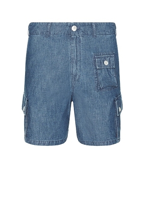 Givenchy Chambray Cargo Shorts in Denim Blue - Blue. Size 34 (also in 30).