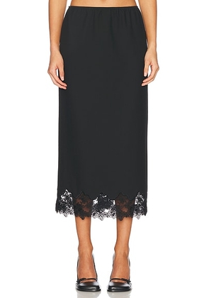 Helsa Suit Midi Skirt With Lace in Black - Black. Size L (also in ).