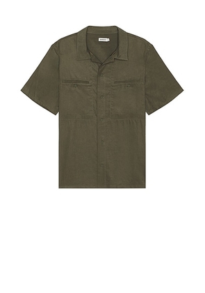 SIMKHAI Military Work Shirt in Sycamore - Army. Size XL/1X (also in M, L).