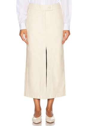 Johanna Ortiz La Quilla Ankle Skirt in Ecru - Cream. Size 8 (also in ).