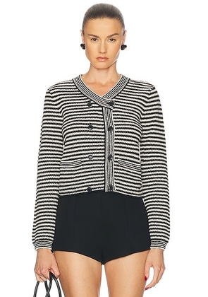 FRAME Court Cardigan in Black Multi - Black. Size XS (also in S).