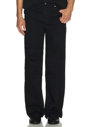 Helmut Lang Zip Carpenter Pant in Rinsed Black - Black. Size 31 (also in 33, 36).