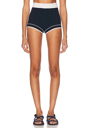 Guest In Residence Cashmere Racer Short in Midnight - Navy. Size XS (also in S).
