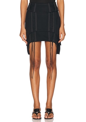 Helmut Lang Aviator Skirt in Black - Black. Size 4 (also in 0).