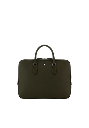 Montblanc Olive Green Leather Sartorial Briefcase