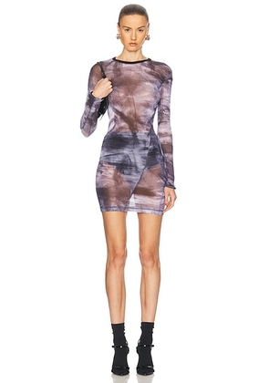 Helmut Lang Twisted Dress in Black Multi - Black. Size XS (also in S).
