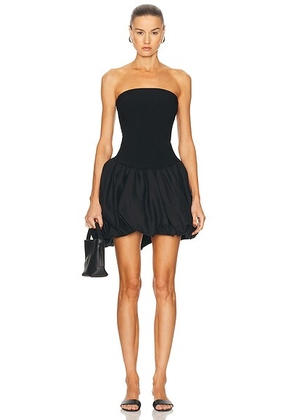 SIMKHAI Pollie Bubble Mini Dress in Black - Black. Size M (also in L, S, XS).
