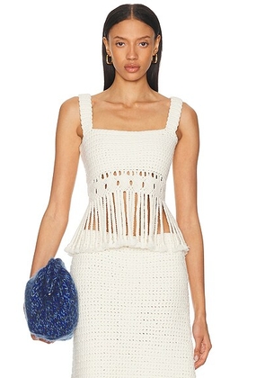 Gabriela Hearst Lilea Top in Ivory - Ivory. Size M (also in L).