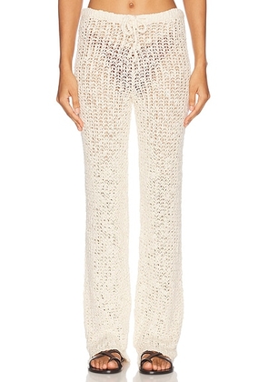 HAIGHT. Victoria Knit Pant in Off White - White. Size M (also in S, XS).