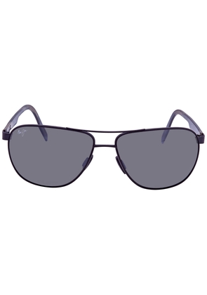 Maui Jim Castles Neutral Grey Pilot Unisex Sunglasses 728-2M 61
