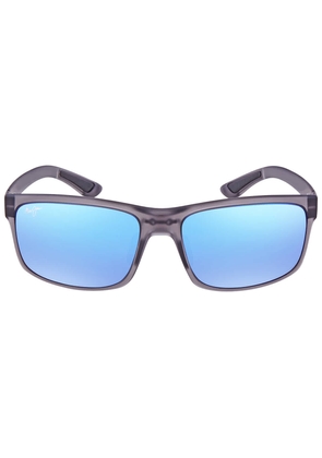 Maui Jim Pokowai Arch Blue Hawaii Rectangular Mens Sunglasses B439-11M 58