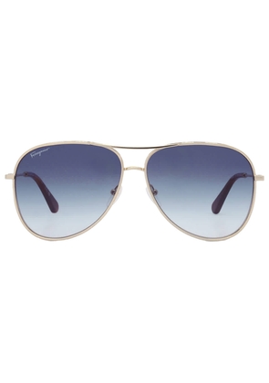 Salvatore Ferragamo Blue Gradient Pilot Ladies Sunglasses SF268S 792 62