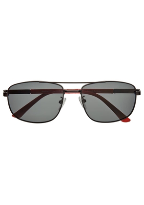 Breed Mens Black Rectangular Sunglasses BSG067C1