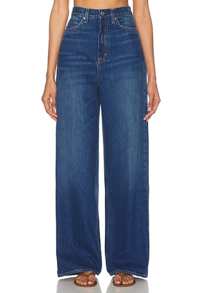 GRLFRND Rey High Rise Wide in Pico Blvd - Blue. Size 24 (also in 27, 23, 25, 26, 28).