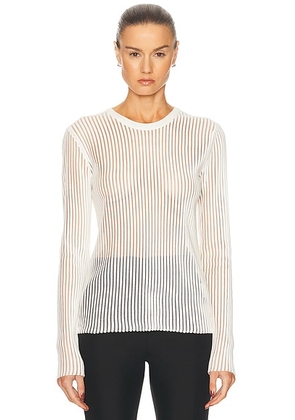 Helmut Lang Sheer Top in Ivory - White. Size M (also in XS, S).