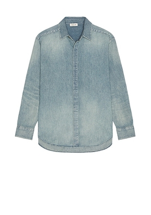 Fear of God Denim Button Up Shirt in Indigo 2 in Medium Indigo - Blue. Size M (also in ).
