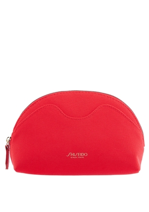 Shiseido Red Logo Print Make Up Cosmetic Pouch