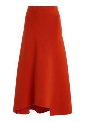 Ashlyn Felix Spliced Merino Wool Midi Skirt - Moda Operandi