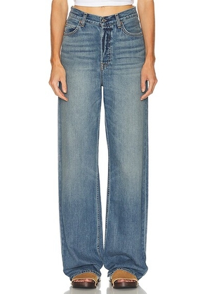 GRLFRND Elliot V Front in Vermont Ave - Blue. Size 24 (also in 23, 25, 26, 27, 28, 30).