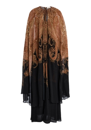 Zimmermann Hypnotic Paisley Maxi Cape Dress - Moda Operandi