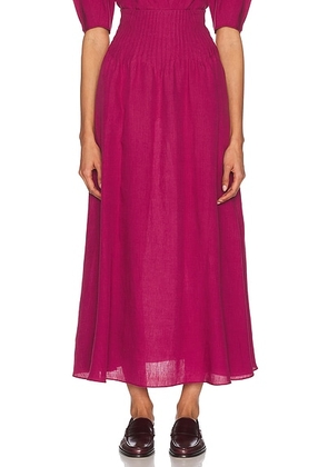 Gabriela Hearst Penelope Skirt in Raspberry - Pink. Size 38 (also in 36, 40, 42).