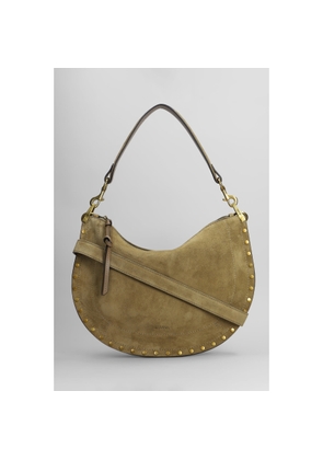 Isabel Marant Oskan Soft Zip Shoulder Bag In Taupe Suede