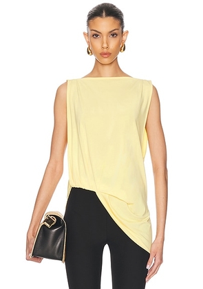 JACQUEMUS Le Haut Peplo in Yellow - Yellow. Size M (also in L, S).