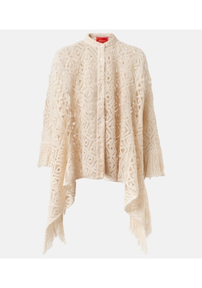 La DoubleJ Lacey Foulard macrame cotton shirt