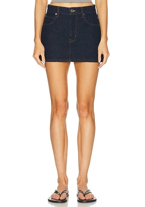 FRAME Mini Skirt in Rinse - Blue. Size 33 (also in 34).