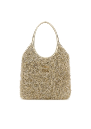 Miu Miu Embellished Fabric Handbag