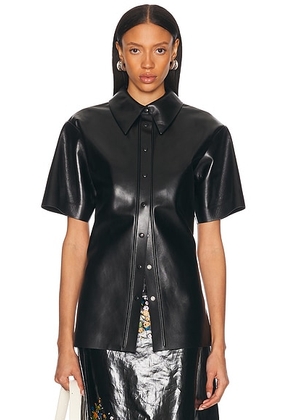 Jil Sander Short Sleeve Shirt in Black - Black. Size 36 (also in 34, 38).
