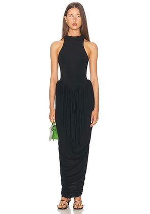 Helsa The Duchess Jersey Dress in Black - Black. Size M (also in XS, S, L, XL).