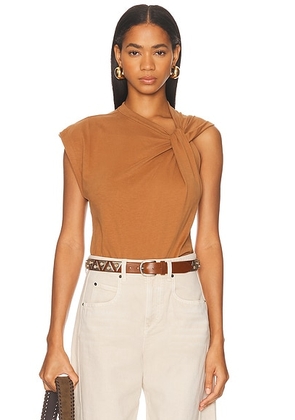 Isabel Marant Nayda Tee in Caramel - Brown. Size XS (also in M).