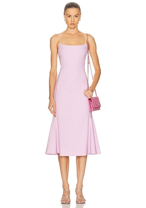 SIMKHAI Kimmy Midi Dress in Orchid - Blush. Size 2 (also in 0, 4, 6, 8).