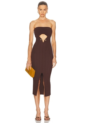 Cult Gaia Christy Dress in Java - Chocolate. Size M (also in L, XL, XS).