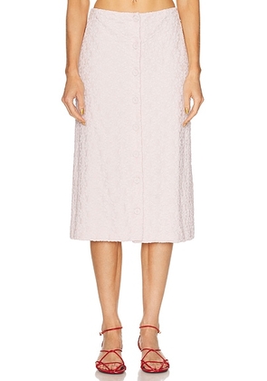 Jil Sander 3D Flower Skirt in Morganite - Ivory. Size 36 (also in 34, 38, 40).