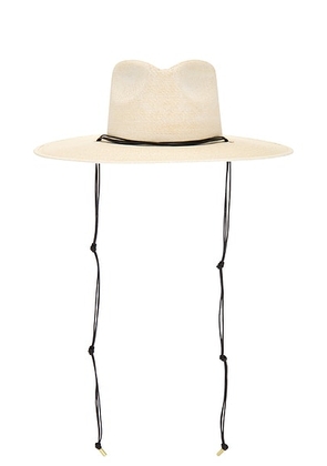 Janessa Leone Codi Fedora Hat in Bleach - Cream. Size M (also in L, S).
