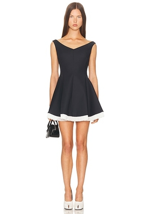 SIMKHAI Dorothie Off Shoulder Mini Dress in Black Multi - Black. Size 4 (also in ).