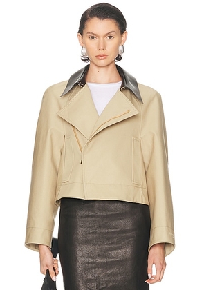 Givenchy Short Zipped Caban Jacket in Beige - Beige. Size 38 (also in 40).
