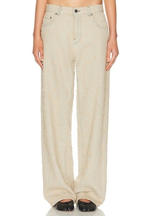 Haikure Bonnie Straight Leg in Jacquard Wash - Beige. Size 24 (also in 23, 26, 27, 29).