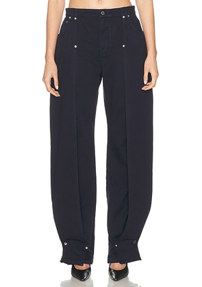 Jean Paul Gaultier Overdyed Upper Panel Denim Trouser in Navy - Navy. Size 24 (also in 25, 27).
