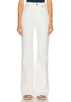 Gabriela Hearst Willa Long Bootcut Leg in White - White. Size 26 (also in 29).