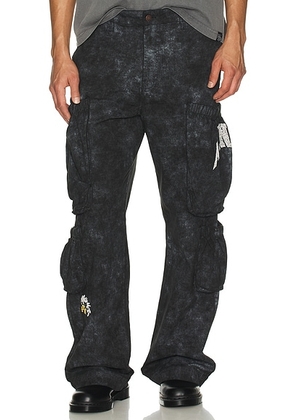 Honor The Gift Twill Cargo Wide Leg in Black - Black. Size 36 (also in 30).